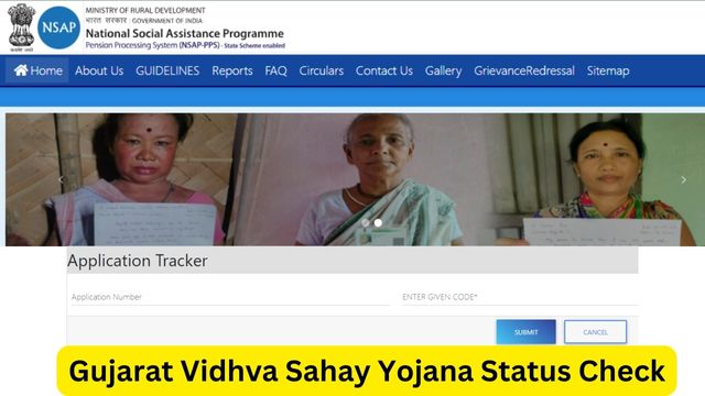 Gujarat Vidhva Sahay Yojana Status Check Online By Application Number at nsap.nic.in